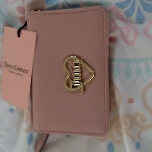 Juicy Couture wallet pink with heart.